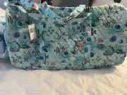 NEW! Vera Bradley XL TRAVELER DUFFEL BAG - Antilles Treasure - Aqua (MSRP $149)