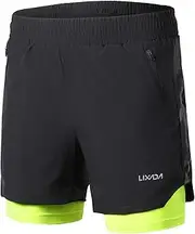 [MEIJUN] RAYWE Men 2 in 1 Running Shorts Quick Drying Breathable Active Training Exercise Jogging Marathon Cycling Shorts