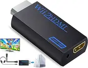 Wii to HDMI Converter Adapter, ALife Wii to HDMI 1080P Or 720P Output Video Converter & 3.5mm Jack Audio Output Wii HDMI Converter Supports All Wii Display Modes