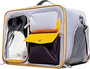 Dog Chat Transport Bag, Large Stretch Backpack with Transparent, Oxford Fabric Resistant to Scratch for Airplane car Bike (Including Shoulder Strap)