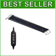Versatile 2-Channel LED Aquarium Light, 24-30 In, with Timer and Remote Control