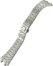 [KAVJU] 26mm 316L Stainless Steel Watchband For Audemars AP 15400ST Piguet Royal Oak Silver Solid Watch Strap