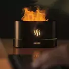 - Portable Mute Flame Light Humidifier Aroma Diffuser for Home Office (Black)