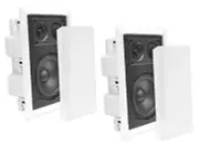 Pyle In-Wall / In-Ceiling Dual 8.0'' Enclosed Speaker Systems 2-Way Flush Mount
