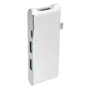 6 in 1 USB-C HUB with Type-C Power Delivery 4K Video HD Output Converter Alloy Card Reader