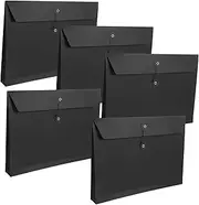 Gadpiparty 5Pcs Cardboard Document Folders with String Button Design File Envelopes for Organizing Bills Receipts and Business Documents for Office and Home Use