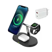 3 in 1 Magnetic Wireless Charger Stand Charging Dock Station for iPhon