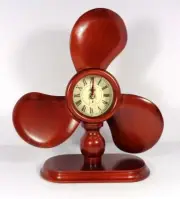 NAUTICAL WOOD SHIPS BOAT PROPELLER CLOCK SAILING BOATING MARITIME DESK ARTWORK