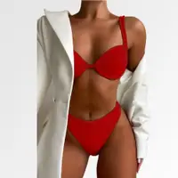 在飛比找ETMall東森購物網優惠-2021 new swimsuit bikini solid
