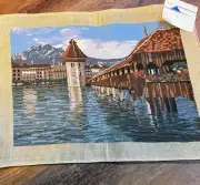 Handmade Needlepoint Bridge of Lucerne Switzerland