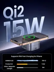 Ugreen 2-in-1 Qi2 Magnetic Foldable Fast Charging Station