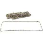 24 Beaded Chain Necklace 2.4mm 24" Dog Tag Beading Link