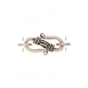 Antiqued Solid India Copper Rope S Hook Clasp Necklace Finding
