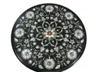 3'x3' Marble Side Table Dining Table Top MOP Inlay Work Hallway Decor