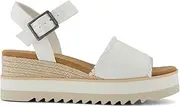 [TOMS] womens Diana Leather Espadrille Platform Wedge Sandal