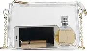 INOVERA Clear Crossbody Purse Sling Bag for Concerts, Festivals, Sports, Events Stadium Approved Transparent Bags with Chain Strap for Women girls, Transperant, M