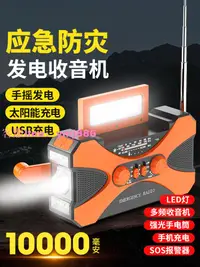 在飛比找樂天市場購物網優惠-手搖發電機家用便攜式小型充電器多功能應急手動戶外太陽能充電寶