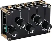 4-in-1-out Passive Mixer Module Stereo 4-Channel Passive Mixer o Mixer 4 o Input to 1 Output Ultra Compact Low Noise for Recording Studio Console Stage Small Club or Bar