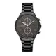 PAUL HEWITT德國設計師品牌 | CHRONO LINE II 槍色雙眼機能計時腕錶-黑