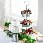 Fun Express Galvanized Cake Stand & Treat Stand Kit 3 Pieces