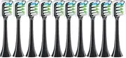 10PCS Replacement Brush Heads, Compatible For SOOCAS X3/X3U/X5 Electric Toothbrush Soft Suitable Vacuum Bristle Nozzles(10pcs Black)