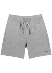 Boss Unique Logo-print Jersey Shorts - Grey - S S