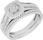 [Dazzlingrock Collection] 0.35 Carat (ctw) Round White Diamond Ladies Split Shank Engagement Ring Set 1/3 CT, Available in 10K/14K/18K Gold & 925 Sterling Silver