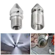 2PCS Pressure Washer Nozzle Drain Sewer Jetter Pipe Dredge Cleaner Nozzle Tool