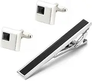 [SLEDEZ] Mens Tie Clip Cufflinks Set Classic Men's Tie Clips Exquisite Cufflinks