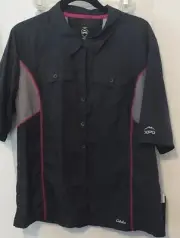 Cabelas XPG Button Up Shirt Short Sleeve Cool Phase Black 2XL