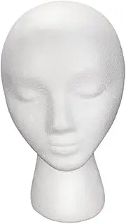 1Pc Mannequin Head Display Stand for Wigs Hats and Accessories Professional Bald Model for Salon Photography and DIY Projects Smooth Surface for Safe Use
