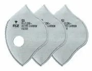 RZ MASK (F3) Carbon High Flow Electrostatic Filters, 3 Pack, Medium, 43613