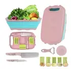 Collapsible Cutting Board 9-In-1 Multi Chopping Board Foldable Chopping Board...