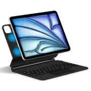 For iPad Air 13 (2024) (M2) Floating Magnetic Case Bluetooth Keyboard with Multi-Touch Trackpad - Wh Multicolor Black