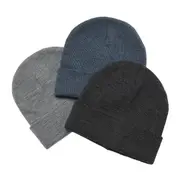 VANCE - Plain Heather Knit Beanie with Cuff