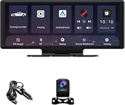 K2 Dual Lens 4K Carplay & Android Auto AUX Dash Cam 2160P Dashboard Car DVR Navigation Video Recorder 5G Mirror Link(K2 - Dual Lens,NO Card)