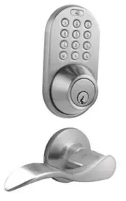 DFL-02SN Electronic Touchpad Entry Keyless Deadbolt and Passage Lever Combo,
