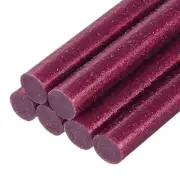 Mini Hot Glue Sticks for Glue Gun 0.43-inch x 4-inch Glitter Rose Red 6pcs