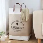 Collapsible Fabric Laundry Basket Foldable Dirty Clothing Orgnizer Household