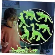 12pcs Glow in The Dark Mini Dinosaur Toy Set, Great for Birthday 12pcs Mini