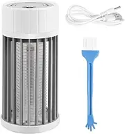 Gyorwst Bug Zapper & Insect Fly Attractant Trap & LED Camping Lantern, USB/Solar-Rechargeable,Insect Fly Traps Grey