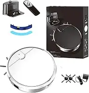 Smart Dual-Mode Robot Vacuum, Vacuum and Mop Robot Self Cleaning, Robots Vacuums for Pet Hair, Tangle-Free Tech, Auto Recharge, Intelligent Planning and Mapping (APP Control White)