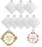 10pcs Sublimation Blank Suction Cup Sign, Suction Cup Car Window Sign Sublimation Metal Sign Blanks Removable Blank Car Window Sign Car Safety Warning Sign for DIY Crafts