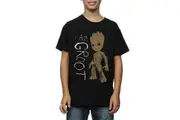 Guardians Of The Galaxy Boys I Am Groot Scribble Cotton T-Shirt (Black) - UTBI592