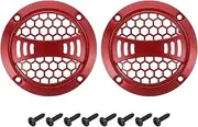 uxcell 2 Pcs 2inch Red Speaker Grill Mesh Plastic Woofer Guard Protector Dust Cover Red Decorative Circle Plastic Frame with Screws for Home Audio Car Speaker Replacement