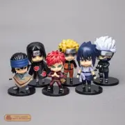 Anime ninja Shippuden Kakash Sasuke Gaara 6pc cute PVC Action Figure Toy Gift B