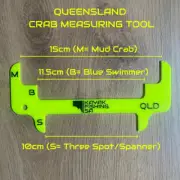 QUEENSLAND CRAB MEASURING TOOL FOR MUD, BLUE SWIMMER, THREE SPOT, SPANNER CRAB
