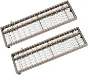 ORFOFE 2 Pcs Aluminum Alloy Abacus Sturdy Educational for Students Digits for Math Learning Safe and Design for Childrens Arithmetic Practice