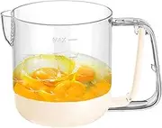 Egg Mixing Cup - Hand-Pressed Semi-Automatic Whisk with Scale,Multifunctional Hand Push Mixer, Household Blending Tool for Cream, Sauce