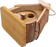 BAZEITFLOW 1Pc Wooden Bird House Sleeping Nest for Birds Natural Wooden Garden Decoration and Home Adornment Craft for Play and Roosting with Beautiful Design